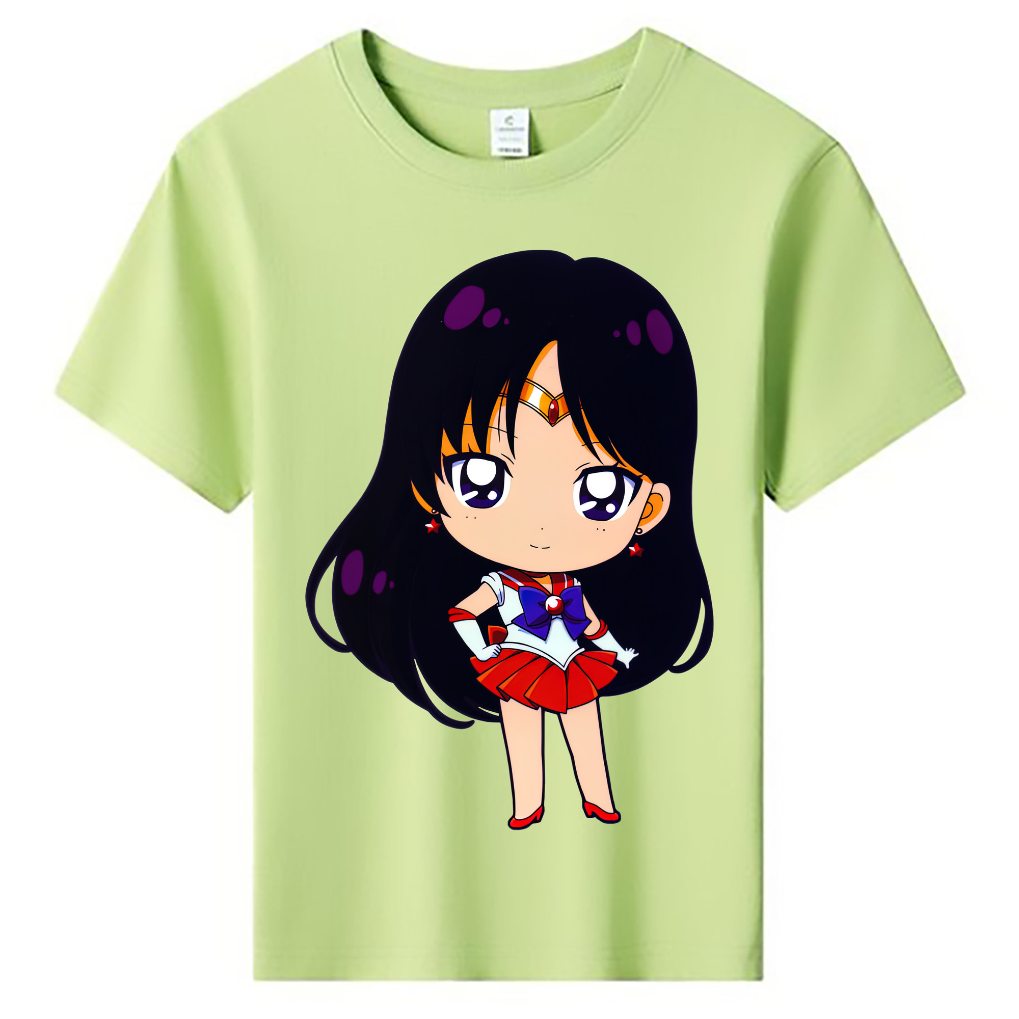 （画像用） 美少女戦士セーラームーン 火野レイ ひの レイ Sailor Moon Hino Rei （セーラーマーズ,Sailor Mars） 綿100％キッズTシャツ（フロントプリント）